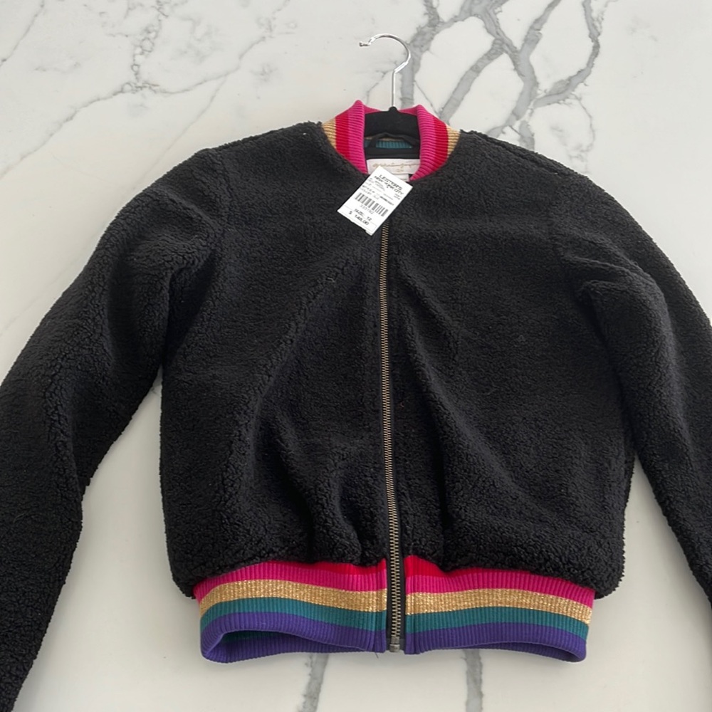 Brand new girls spiritual gangster fuzzy coat size 12!